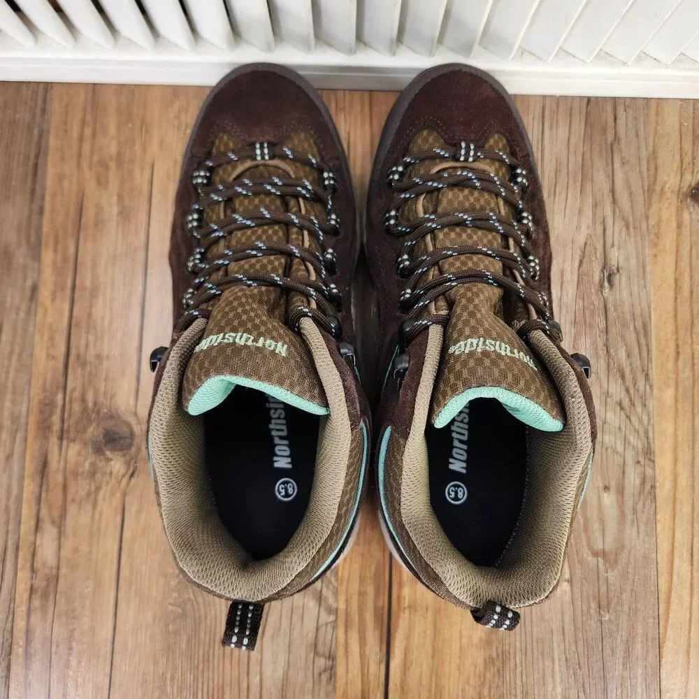 Northside Pioneer WP Trail Boots Womens Sz 8.5 Brown Suede Waterproof Hiking Mid